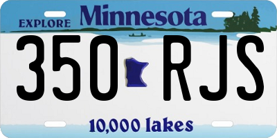 MN license plate 350RJS