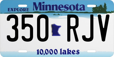 MN license plate 350RJV