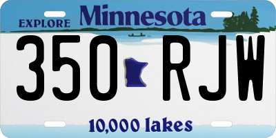 MN license plate 350RJW