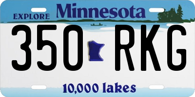 MN license plate 350RKG