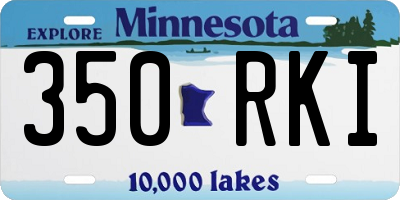 MN license plate 350RKI