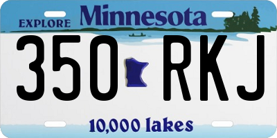 MN license plate 350RKJ