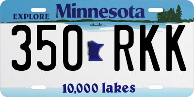 MN license plate 350RKK