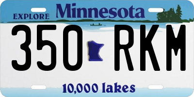 MN license plate 350RKM