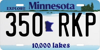 MN license plate 350RKP