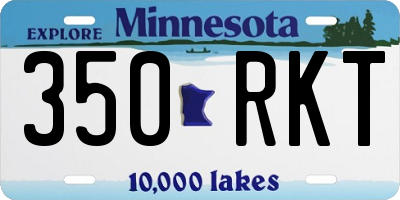 MN license plate 350RKT
