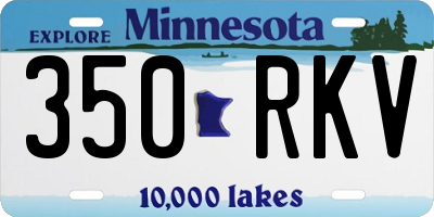 MN license plate 350RKV