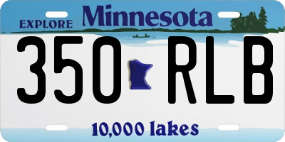MN license plate 350RLB