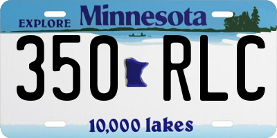 MN license plate 350RLC