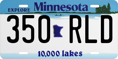 MN license plate 350RLD