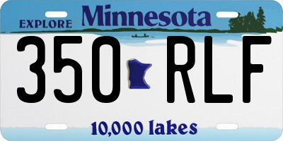 MN license plate 350RLF