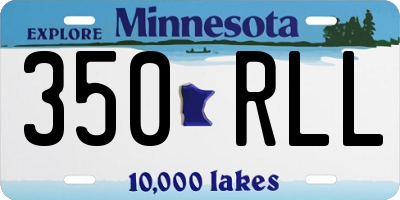 MN license plate 350RLL
