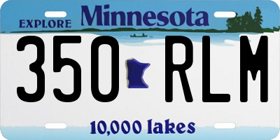MN license plate 350RLM