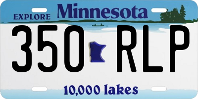 MN license plate 350RLP
