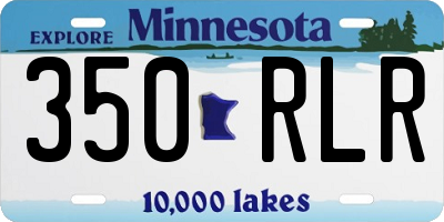 MN license plate 350RLR