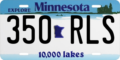 MN license plate 350RLS