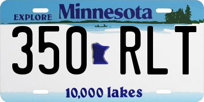MN license plate 350RLT
