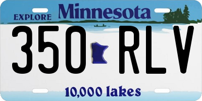 MN license plate 350RLV
