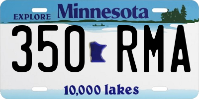 MN license plate 350RMA