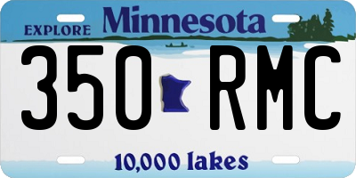 MN license plate 350RMC
