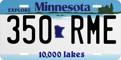 MN license plate 350RME