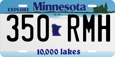 MN license plate 350RMH