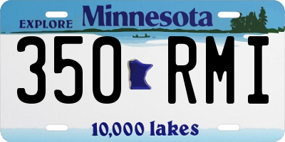 MN license plate 350RMI