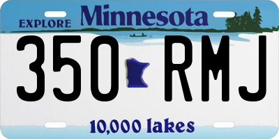 MN license plate 350RMJ