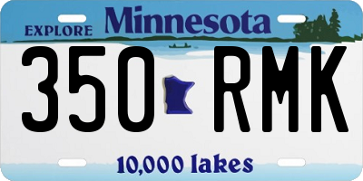 MN license plate 350RMK