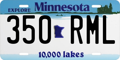 MN license plate 350RML