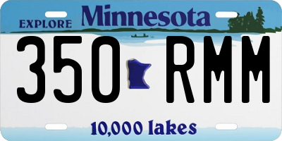 MN license plate 350RMM