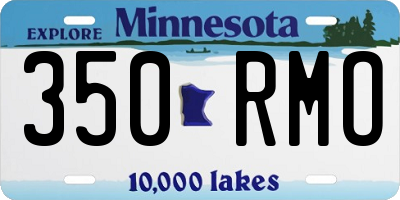 MN license plate 350RMO