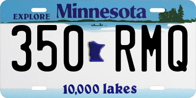 MN license plate 350RMQ