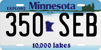 MN license plate 350SEB