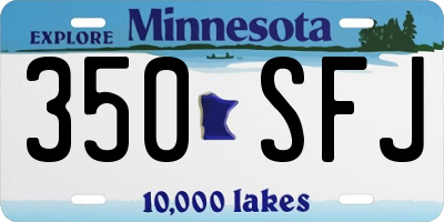 MN license plate 350SFJ
