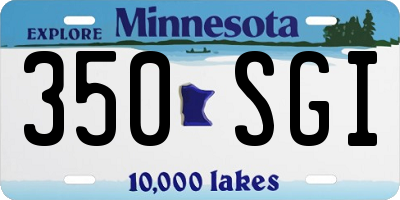 MN license plate 350SGI