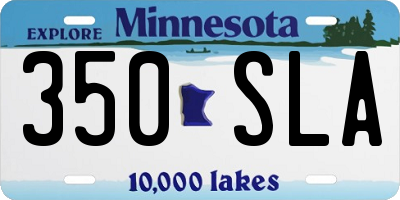 MN license plate 350SLA