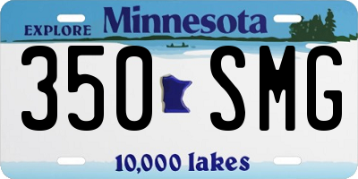 MN license plate 350SMG