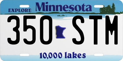 MN license plate 350STM