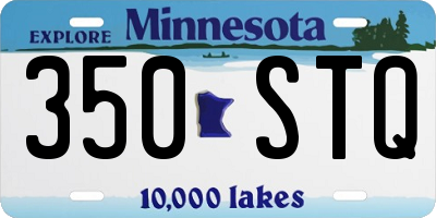 MN license plate 350STQ