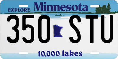 MN license plate 350STU