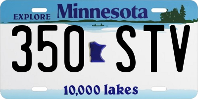 MN license plate 350STV