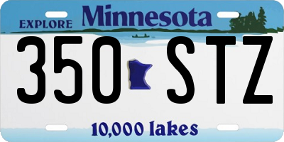 MN license plate 350STZ