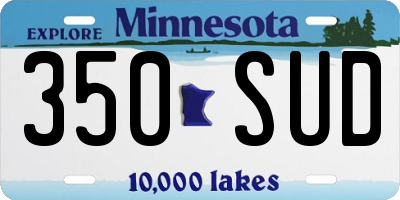 MN license plate 350SUD
