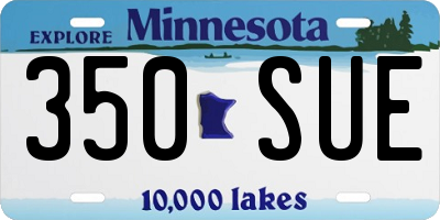 MN license plate 350SUE
