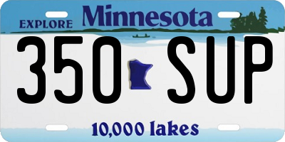 MN license plate 350SUP