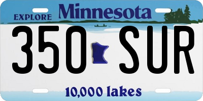 MN license plate 350SUR