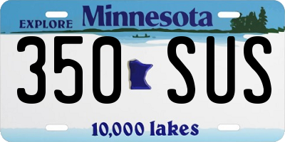 MN license plate 350SUS