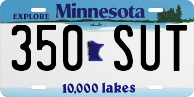 MN license plate 350SUT