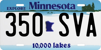 MN license plate 350SVA